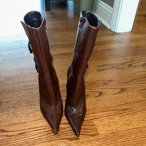 Sexy Brown Charles David Stiletto Boots